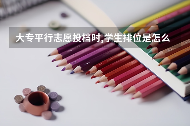 大专平行志愿投档时,学生排位是怎么计算的,之前的选测科目等级还起作用吗?