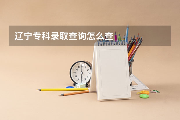 辽宁专科录取查询怎么查