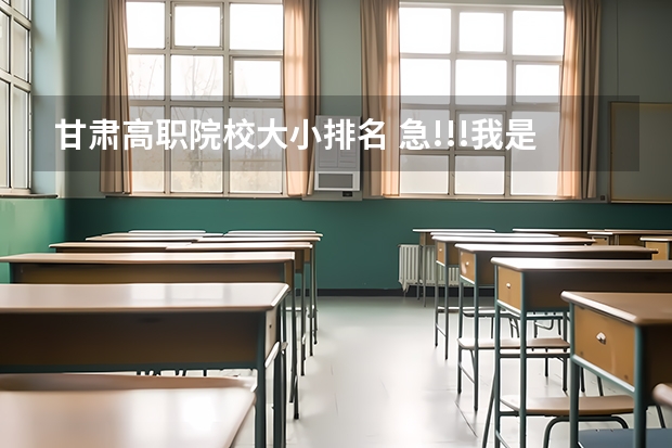 甘肃高职院校大小排名 急!!!我是一名甘肃考生,今年高考成绩是338分,希望学哥学姐给介绍一所好一点的高职院校(甘肃和西安的)