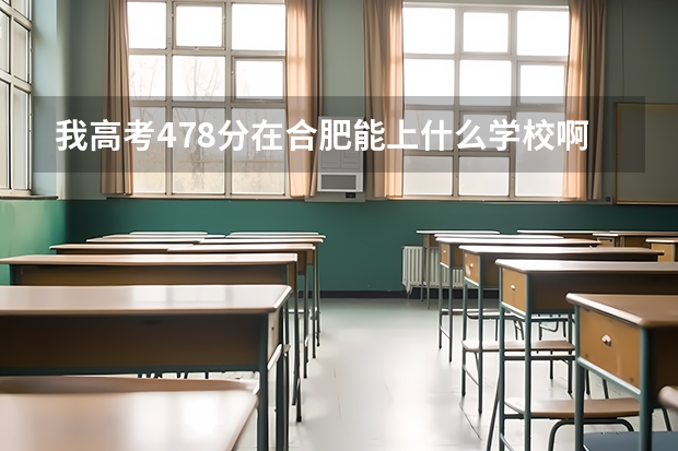 我高考478分在合肥能上什么学校啊？