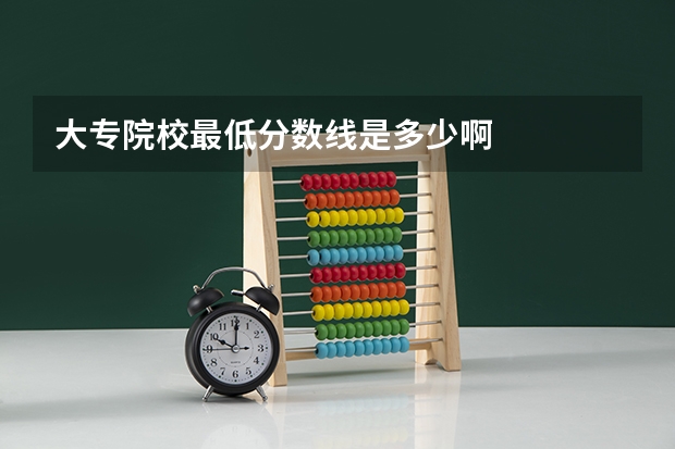大专院校最低分数线是多少啊