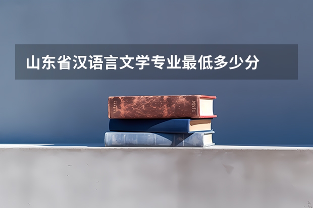 山东省汉语言文学专业最低多少分