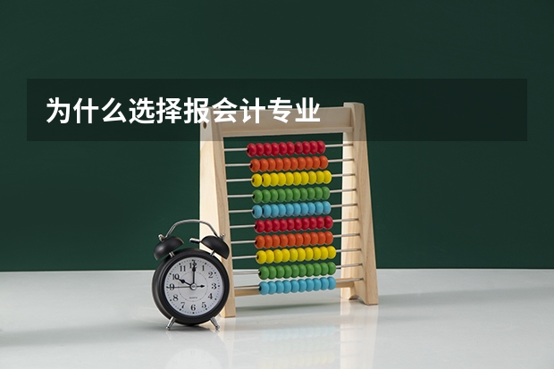 为什么选择报会计专业