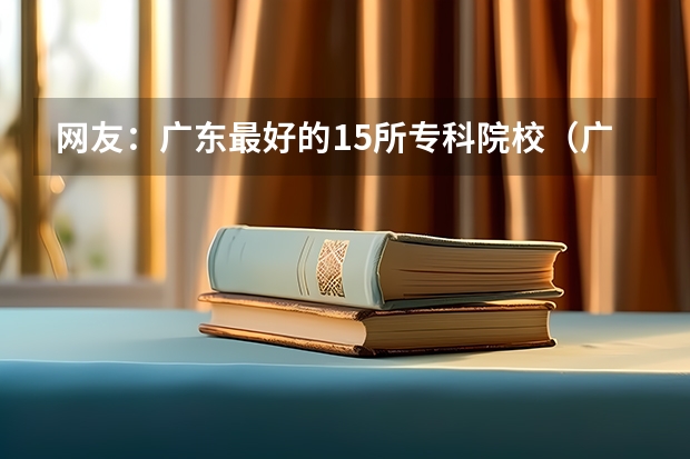 网友：广东最好的15所专科院校（广东番禺职业技术学院春季高考录取线）