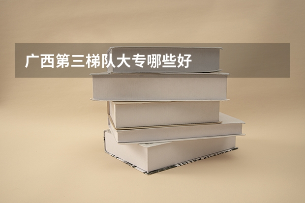 广西第三梯队大专哪些好