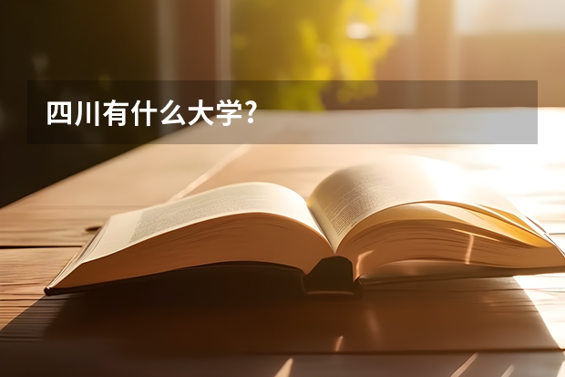四川有什么大学?