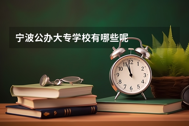 宁波公办大专学校有哪些呢