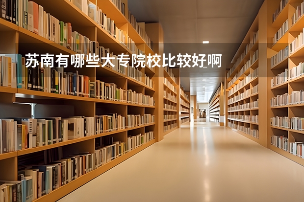 苏南有哪些大专院校比较好啊
