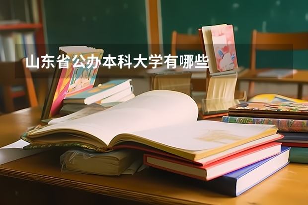 山东省公办本科大学有哪些