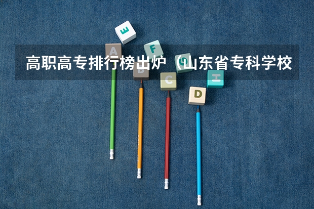 高职高专排行榜出炉（山东省专科学校排名及分数线）