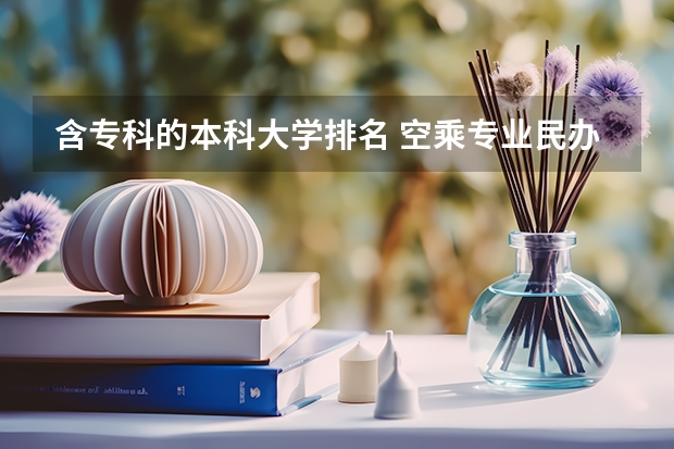 含专科的本科大学排名 空乘专业民办院校？