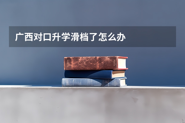 广西对口升学滑档了怎么办