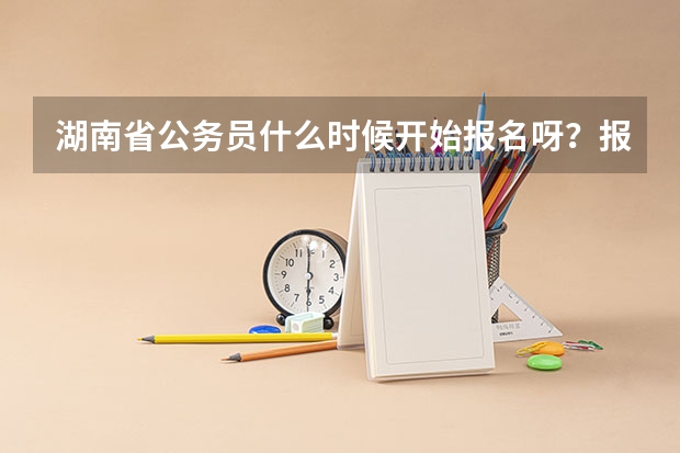 湖南省公务员什么时候开始报名呀?报考公安有什么要求呀?