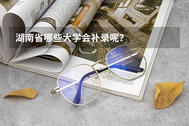 湖南省哪些大学会补录呢？