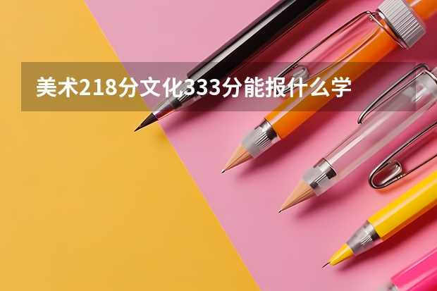 美术218分文化333分能报什么学校