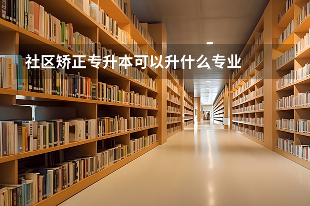 社区矫正专升本可以升什么专业