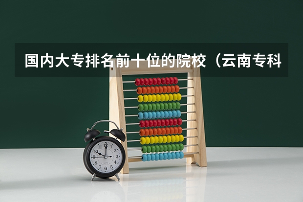 国内大专排名前十位的院校（云南专科学校排名前十公办）