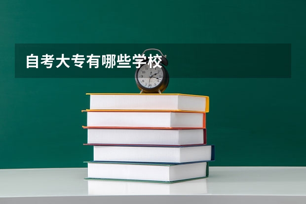 自考大专有哪些学校