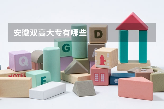 安徽双高大专有哪些