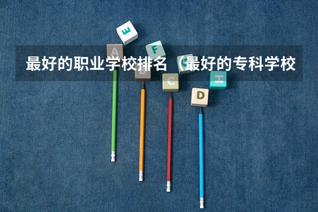 最好的职业学校排名（最好的专科学校排名公办）