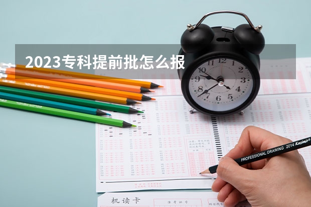 2023专科提前批怎么报