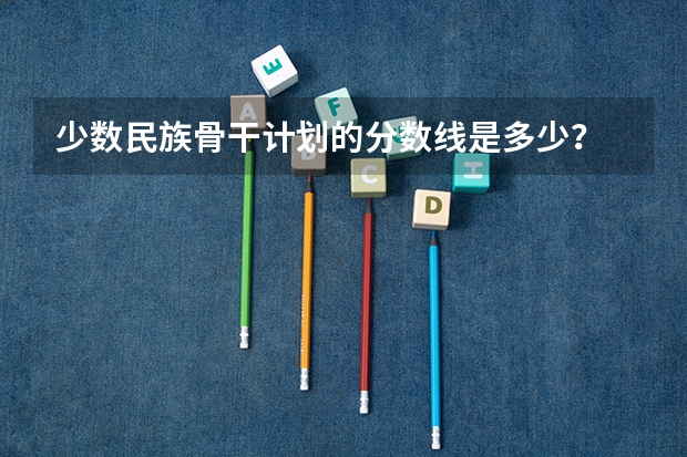少数民族骨干计划的分数线是多少?