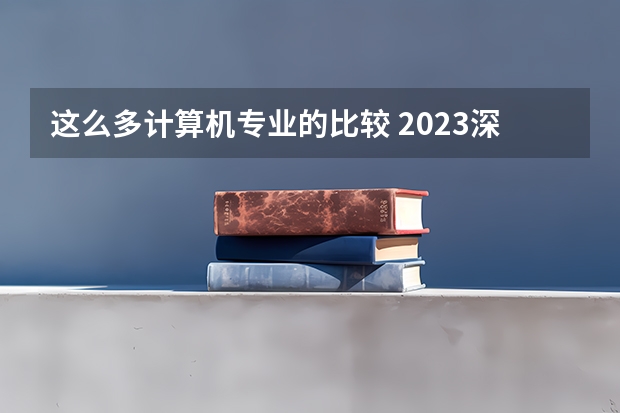 这么多计算机专业的比较 2023深圳大学专业组代码