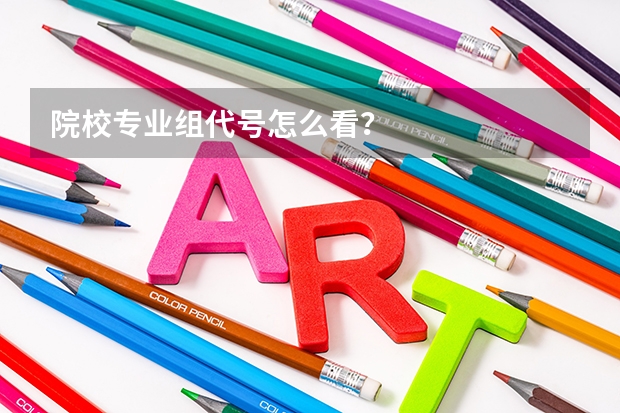 院校专业组代号怎么看?