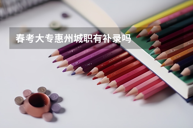 春考大专惠州城职有补录吗